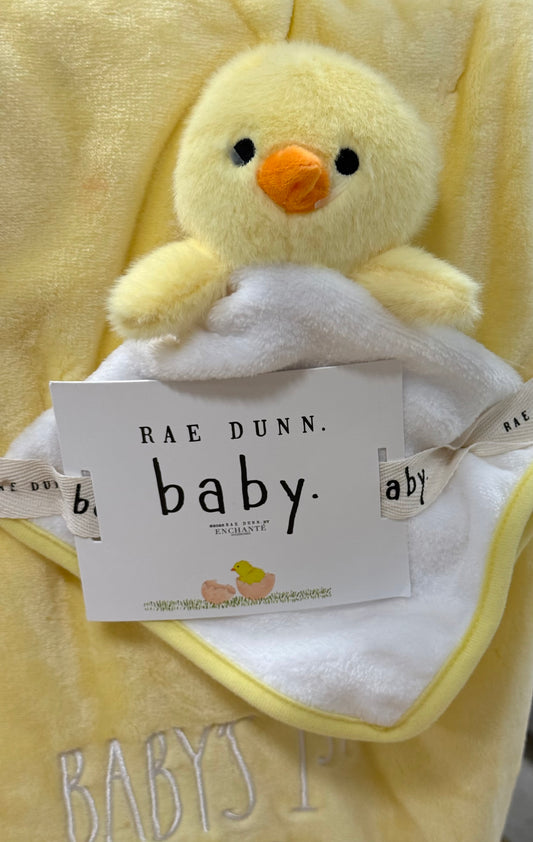 New Rae Dunn Baby Easter set BABY’S FIRST EASTER 30x40 throw blanket & lovie set
