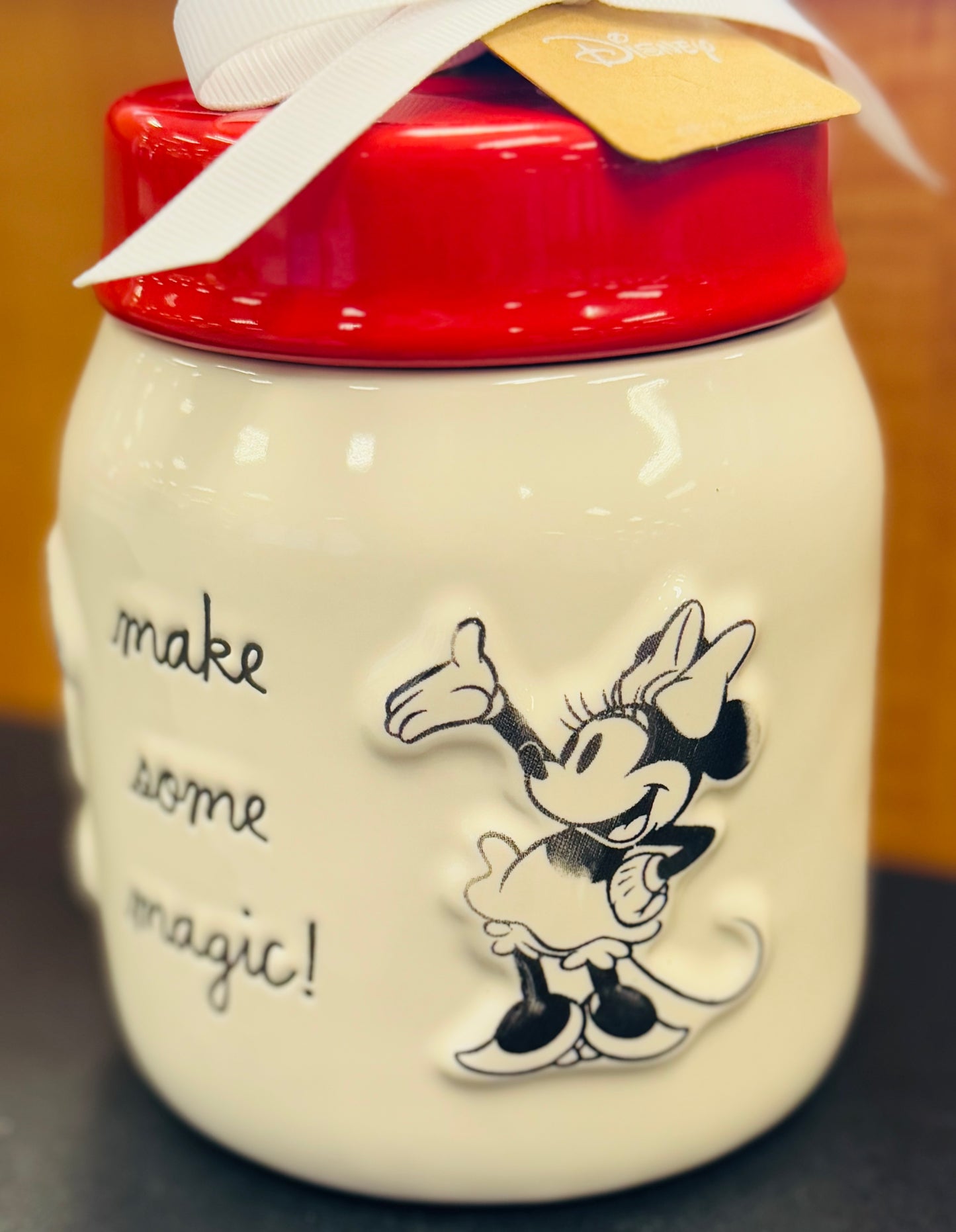 New Release Rae Dunn x Disney’s Minnie Mouse ceramic canister MAKE SOME MAGIC