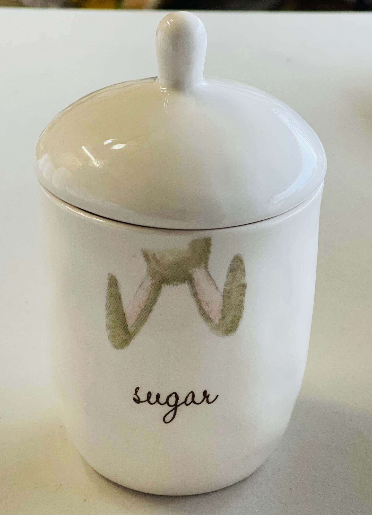 New Rae Dunn white ceramic Easter SUGAR container