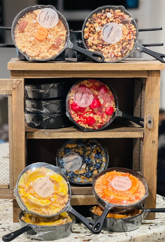 New Soy Wax blend 8oz fall skillet candle decor Cobbler line-PUMPKIN PECAN WAFFLES