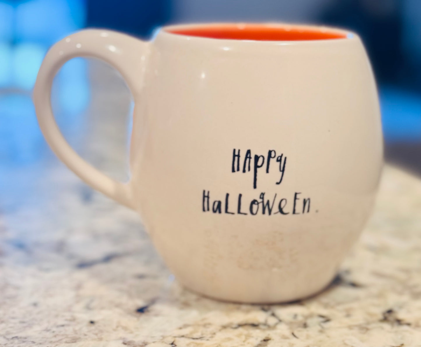 Rae Dunn ceramic Halloween decor coffee mug HAPPY HALLOWEEN