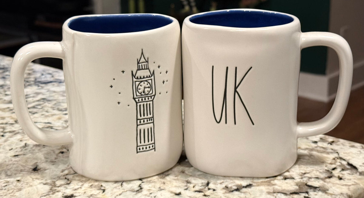 New Rae Dunn white ceramic coffee mug UK 🇬🇧