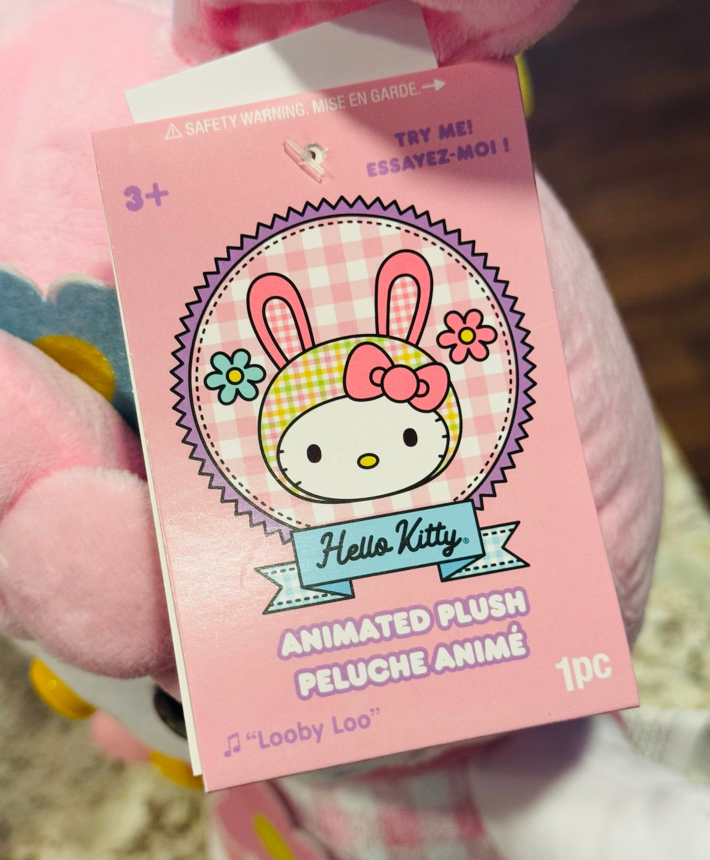 New Easter Hello Kitty pink bunny suit side stepper