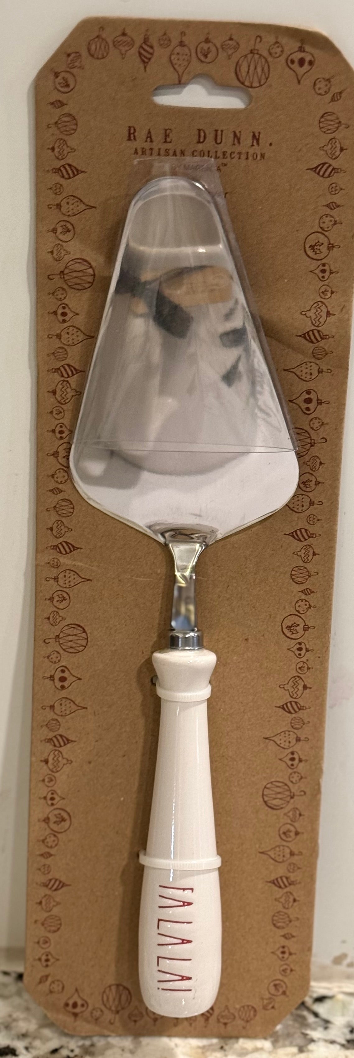 New Rae Dunn ceramic handled serving utensil FA LA LA pie cutter