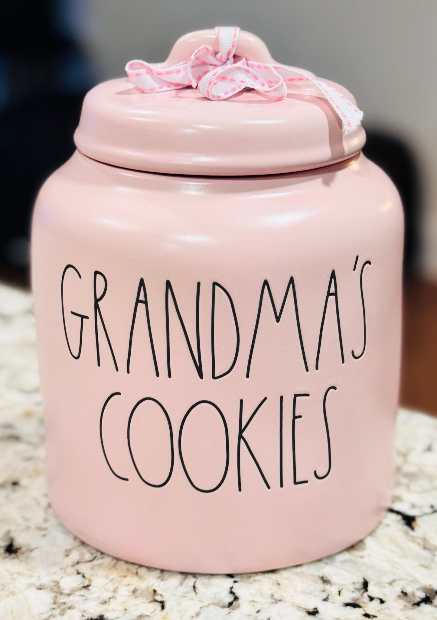 New Rae Dunn pink ceramic canister GRANDMA’S COOKIES
