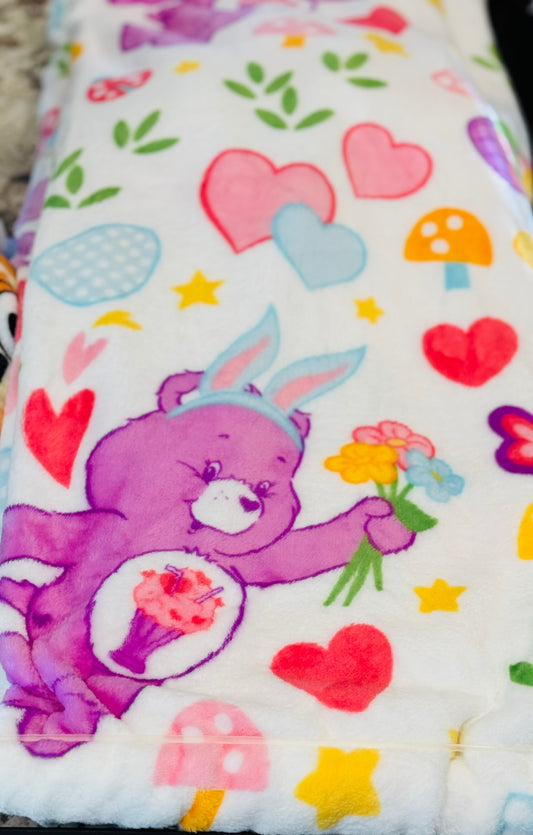 New Care Bears 50x70 silk touch Easter throw blanket