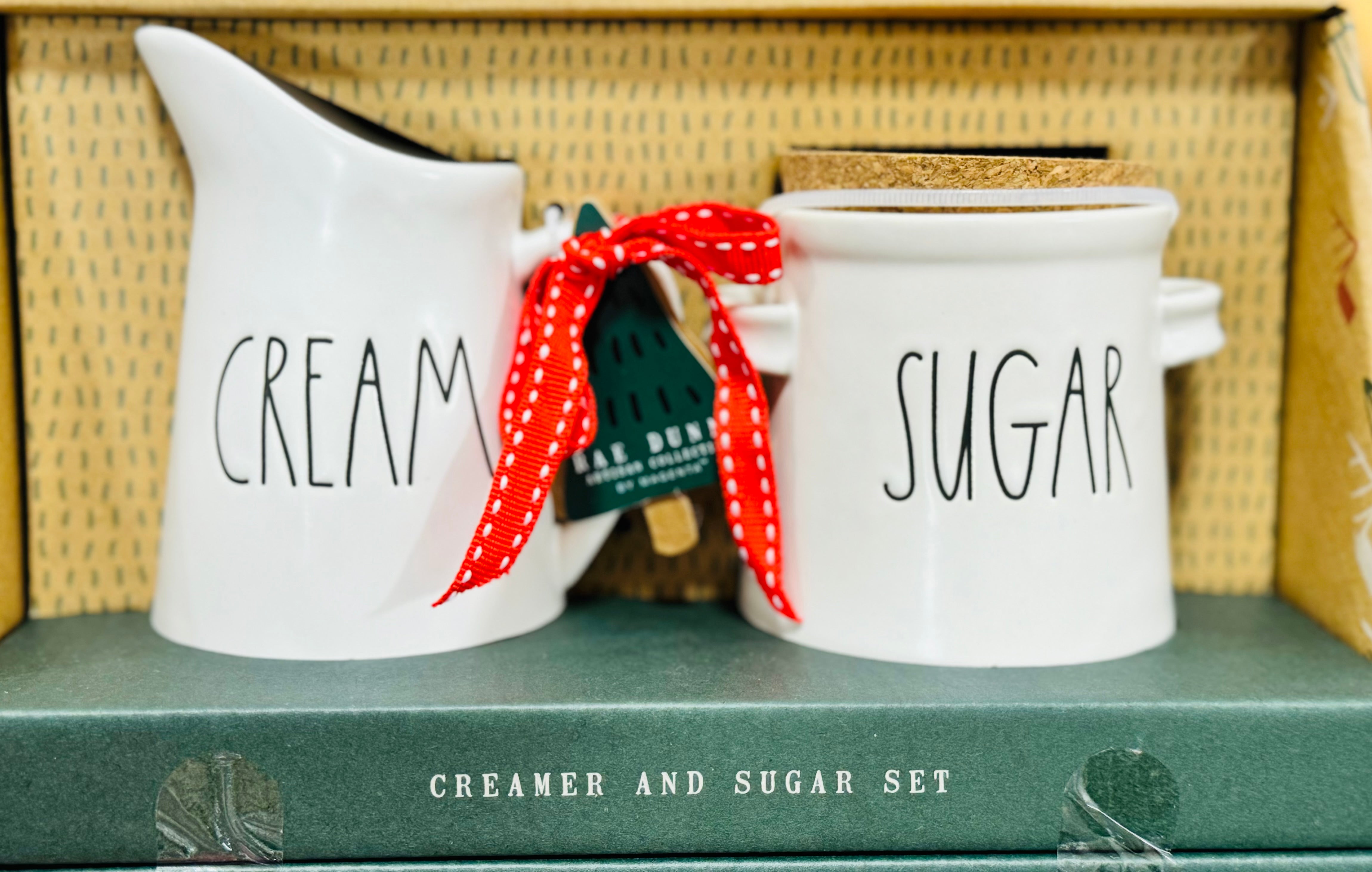 Rae Dunn NAUGHTY NICE outlets Cream & Sugar Set