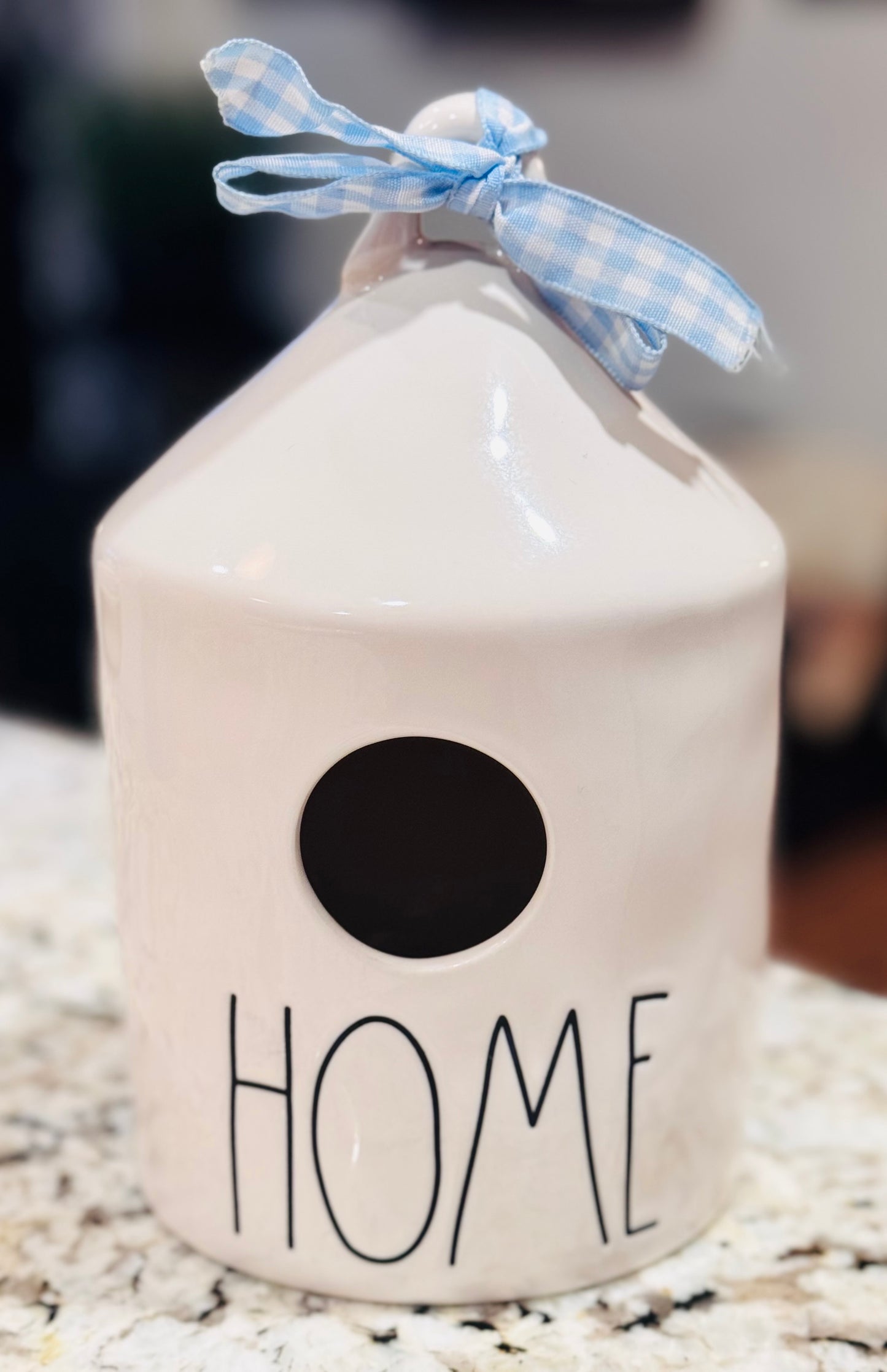 New Rae Dunn white ceramic HOME birdhouse