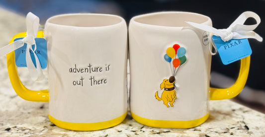 New Rae Dunn x Pixar’s UP! movie ceramic coffee mug ADVENTURE IS OUT THERE