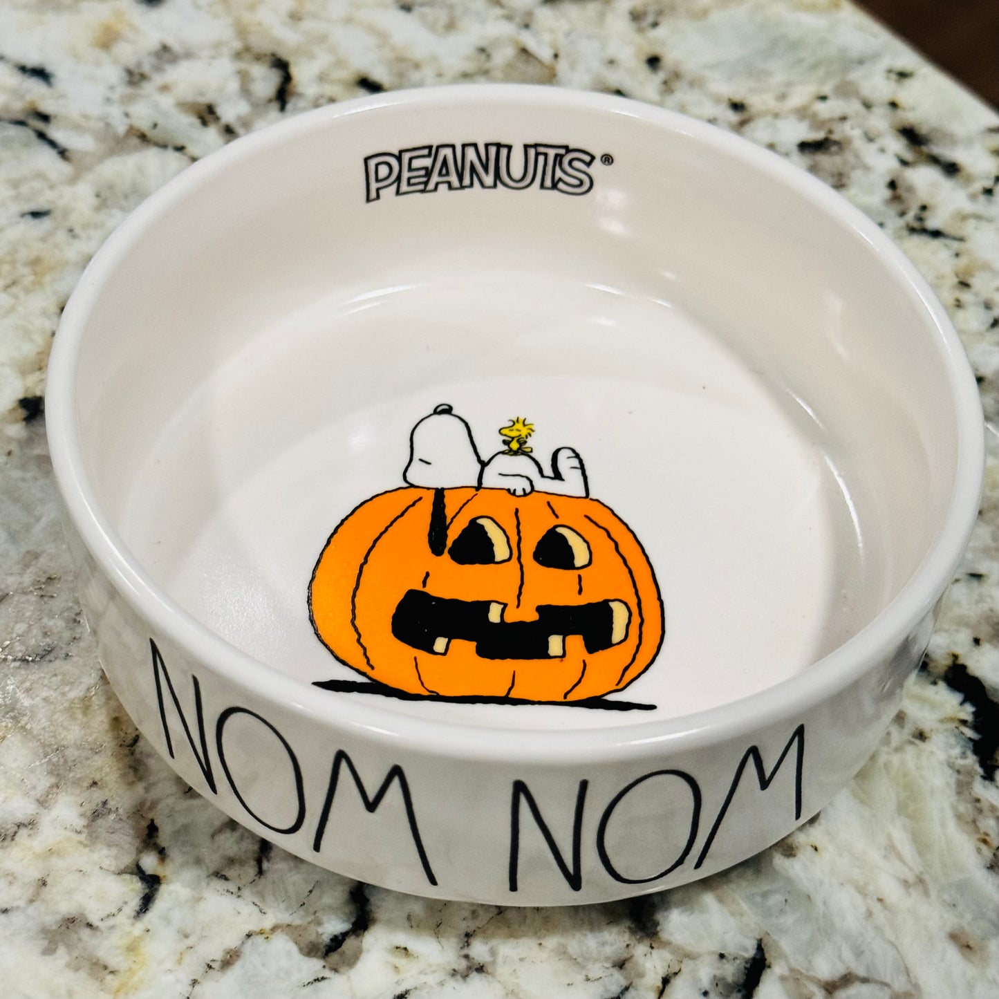 New Rae Dunn x Peanuts Charlie Brown Snoopy bowl NOM NOM