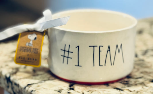 New Rae Dunn x Peanuts Snoopy #1 TEAM ceramic soup mug