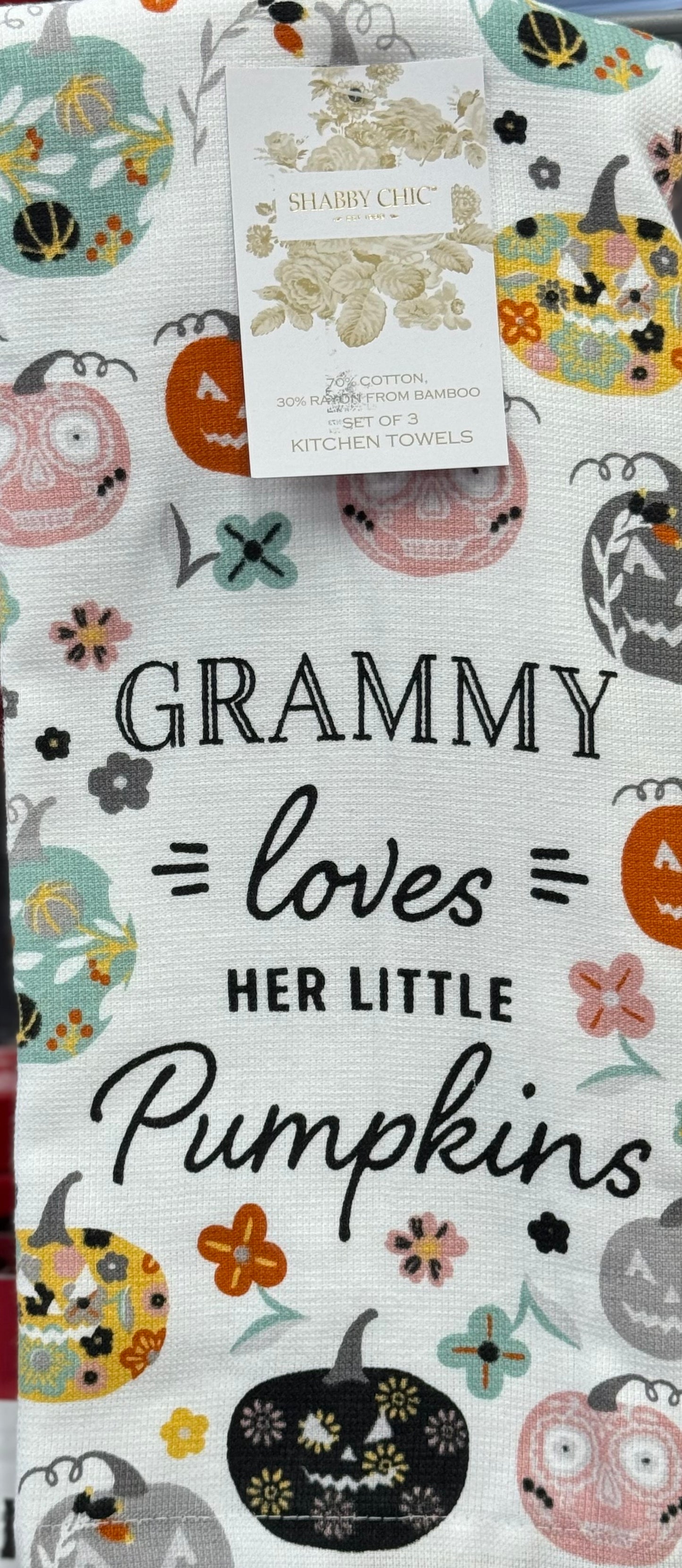 New 3-piece Fall kitchen dish towel set GRAMMY LOVES HER LITTLE PUMPKINS