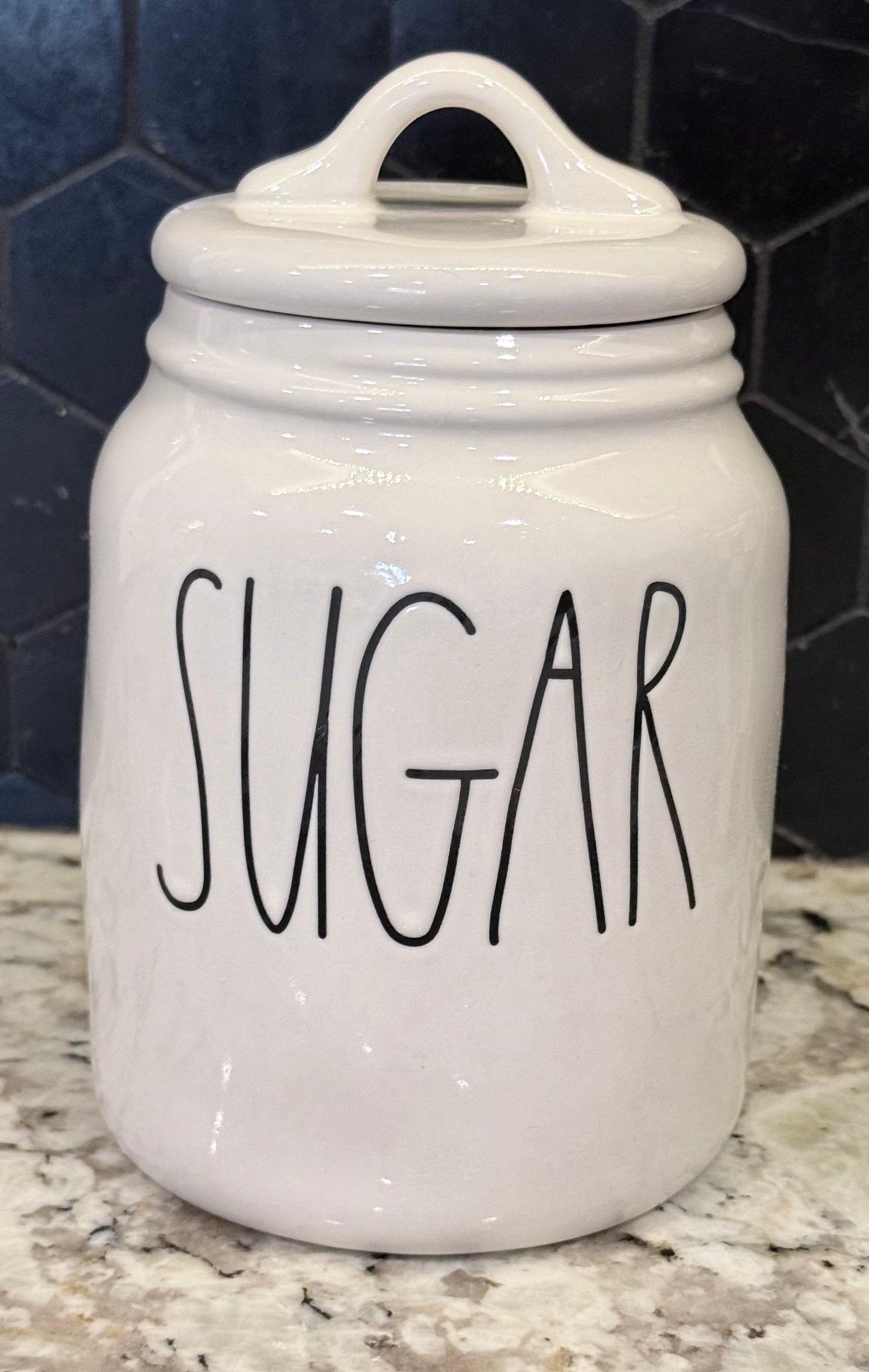 New Rae Dunn white ceramic 6” SUGAR canister