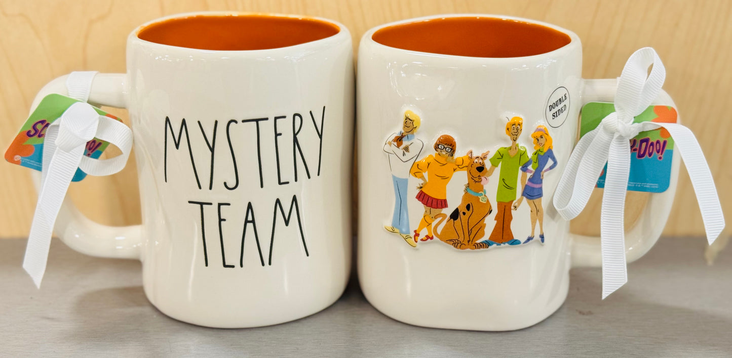 New Rae Dunn x Scooby Doo ceramic coffee mug decor MYSTERY TEAM