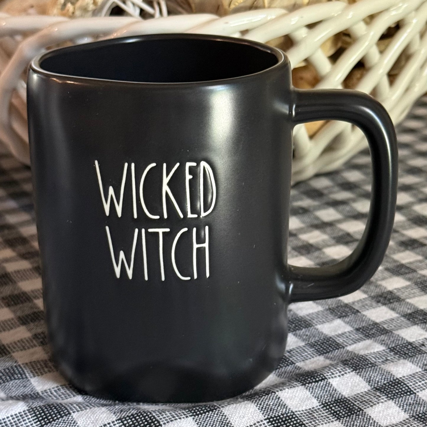 New Rae Dunn black ceramic coffee mug Halloween decor WICKED WITCH