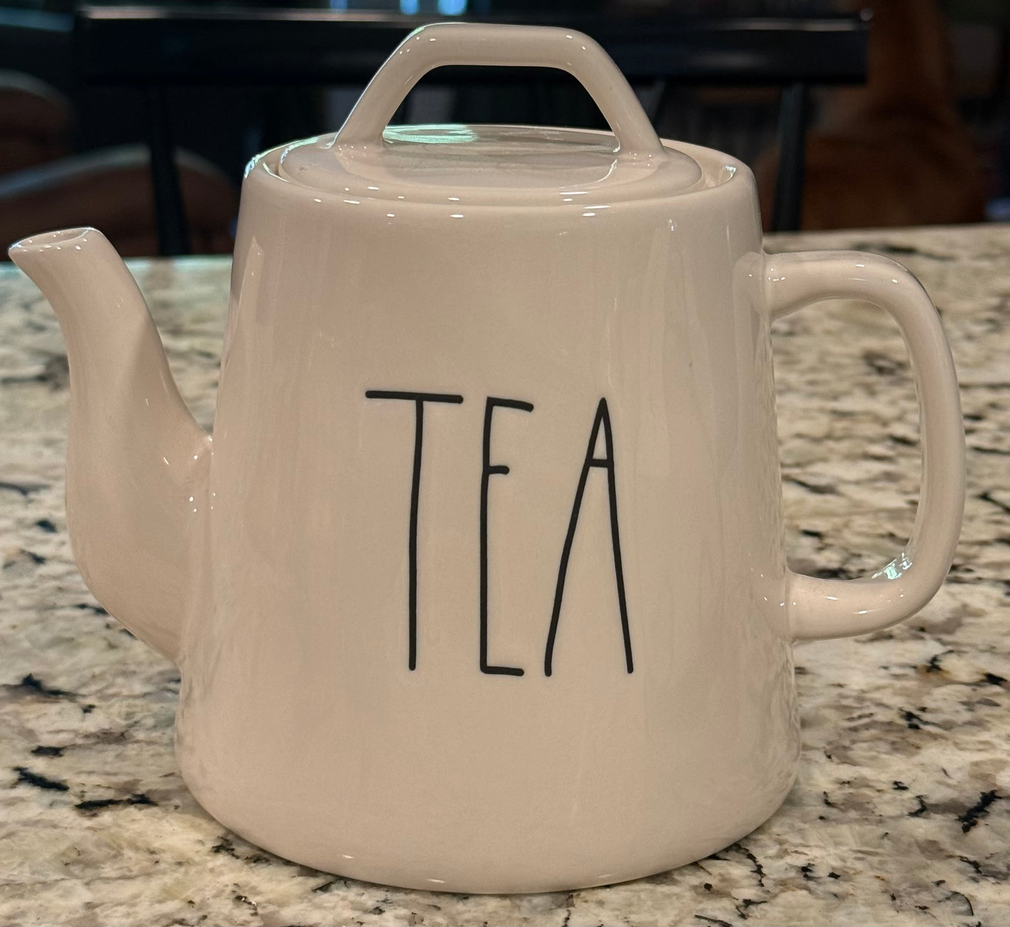 New Rae Dunn white ceramic TEA teapot