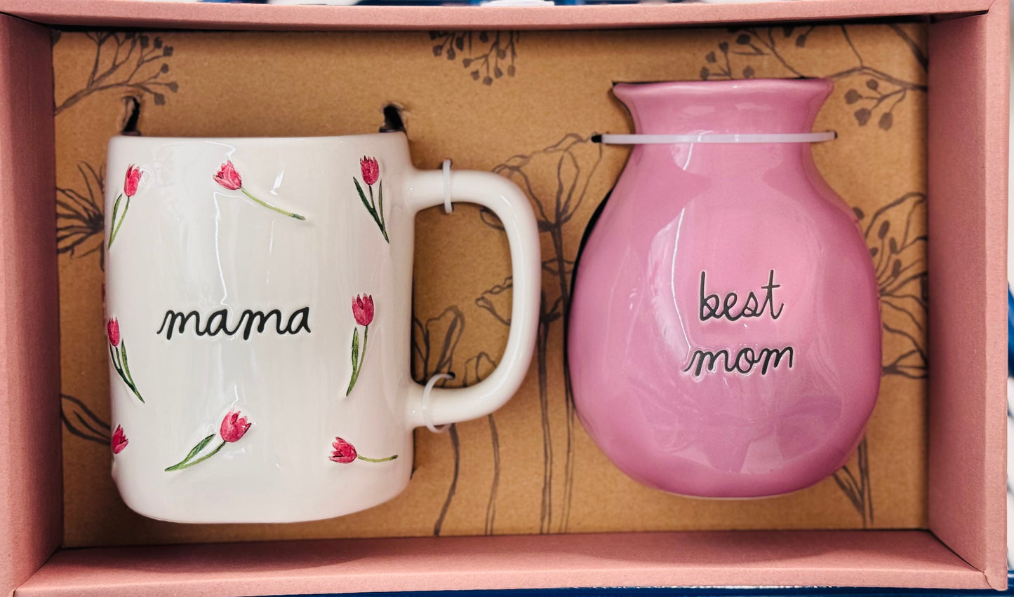 New Rae Dunn ceramic Mother’s Day mug & vase gift set