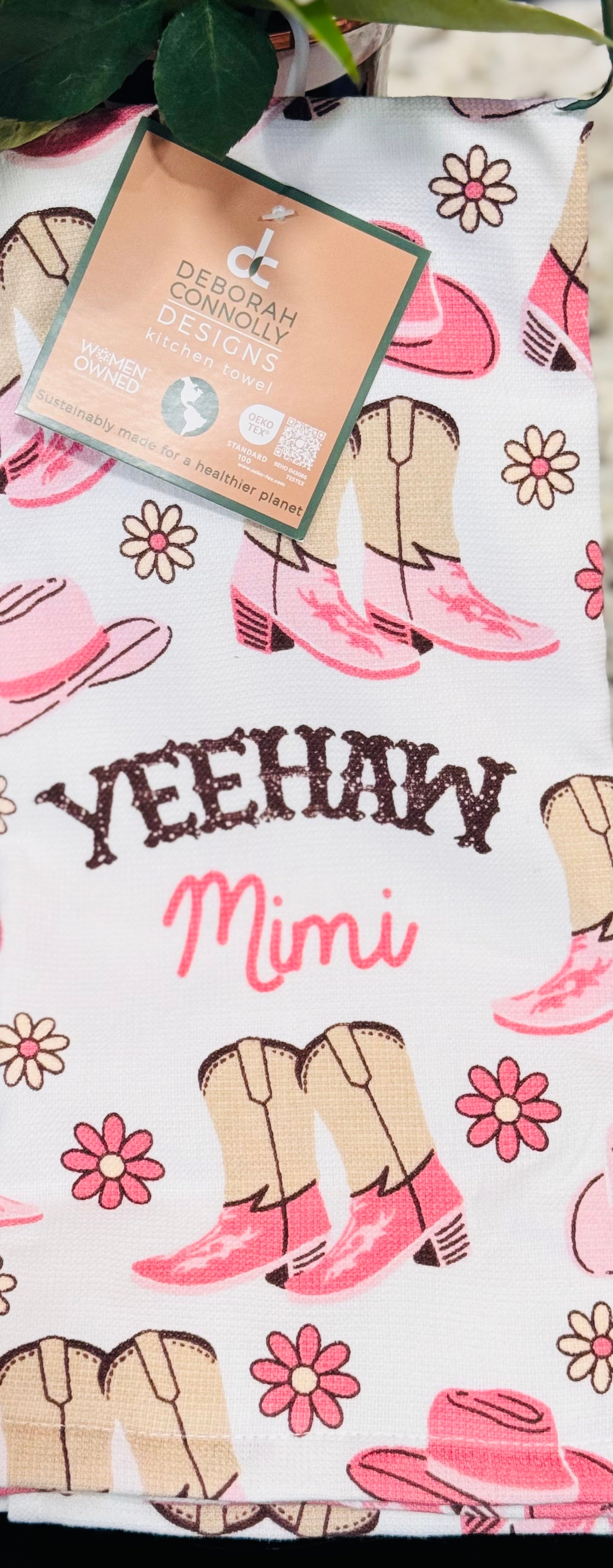 New 3-piece pink spring kitchen dish towel set YEEHAW 🤠 MIMI