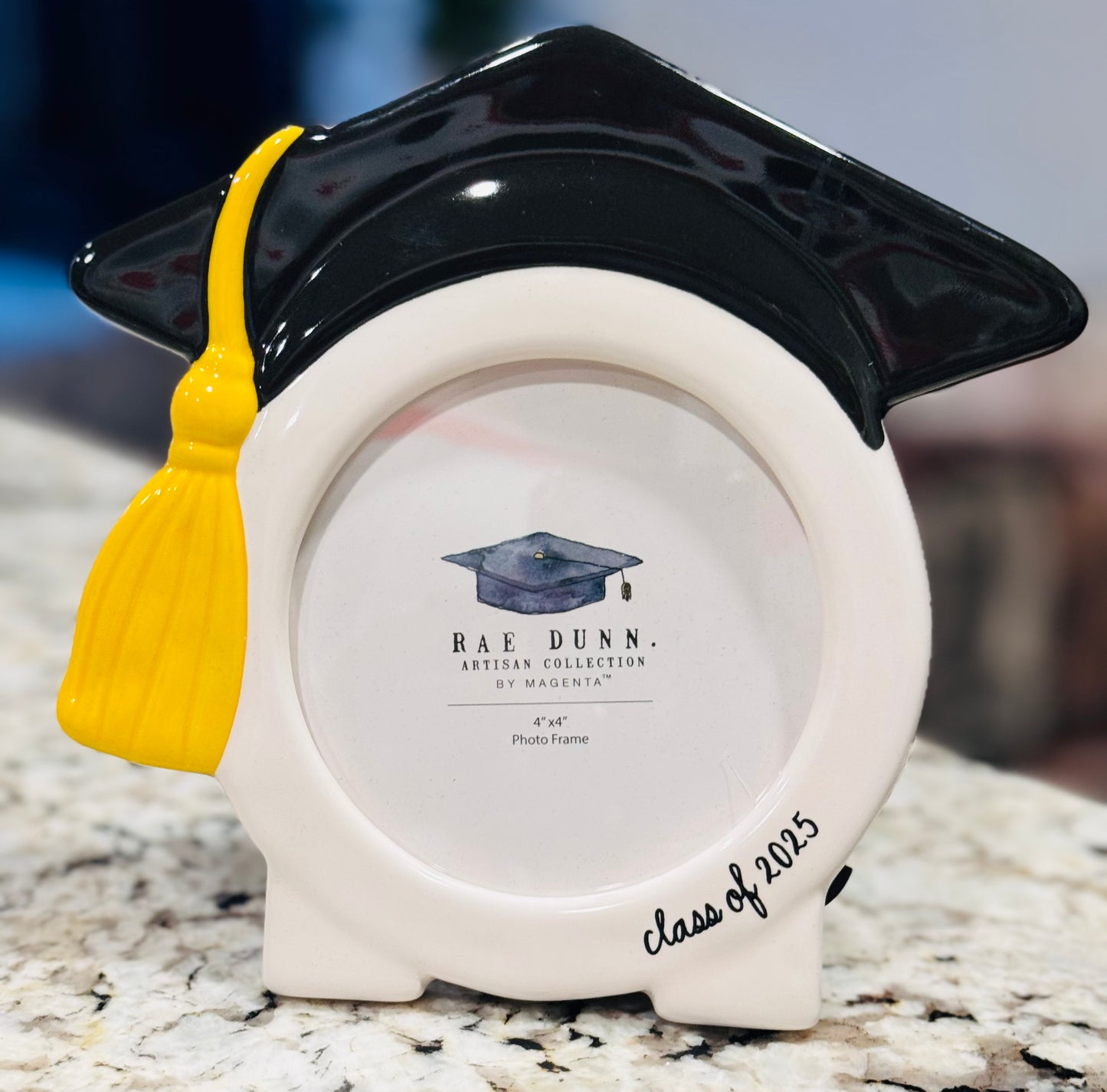 New Rae Dunn ceramic 4x6 photo frame 2025 graduation cap 🎓 CLASS OF