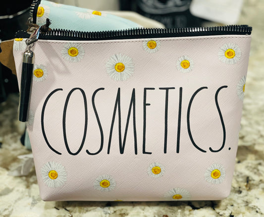 New Rae Dunn 2-piece spring floral print COSMETICS & ESSENTIALS case set