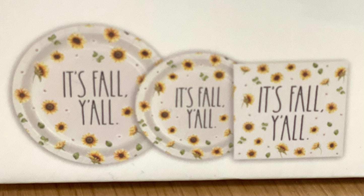 New in box Sunflower 🌻 print fall Hosting tableware set