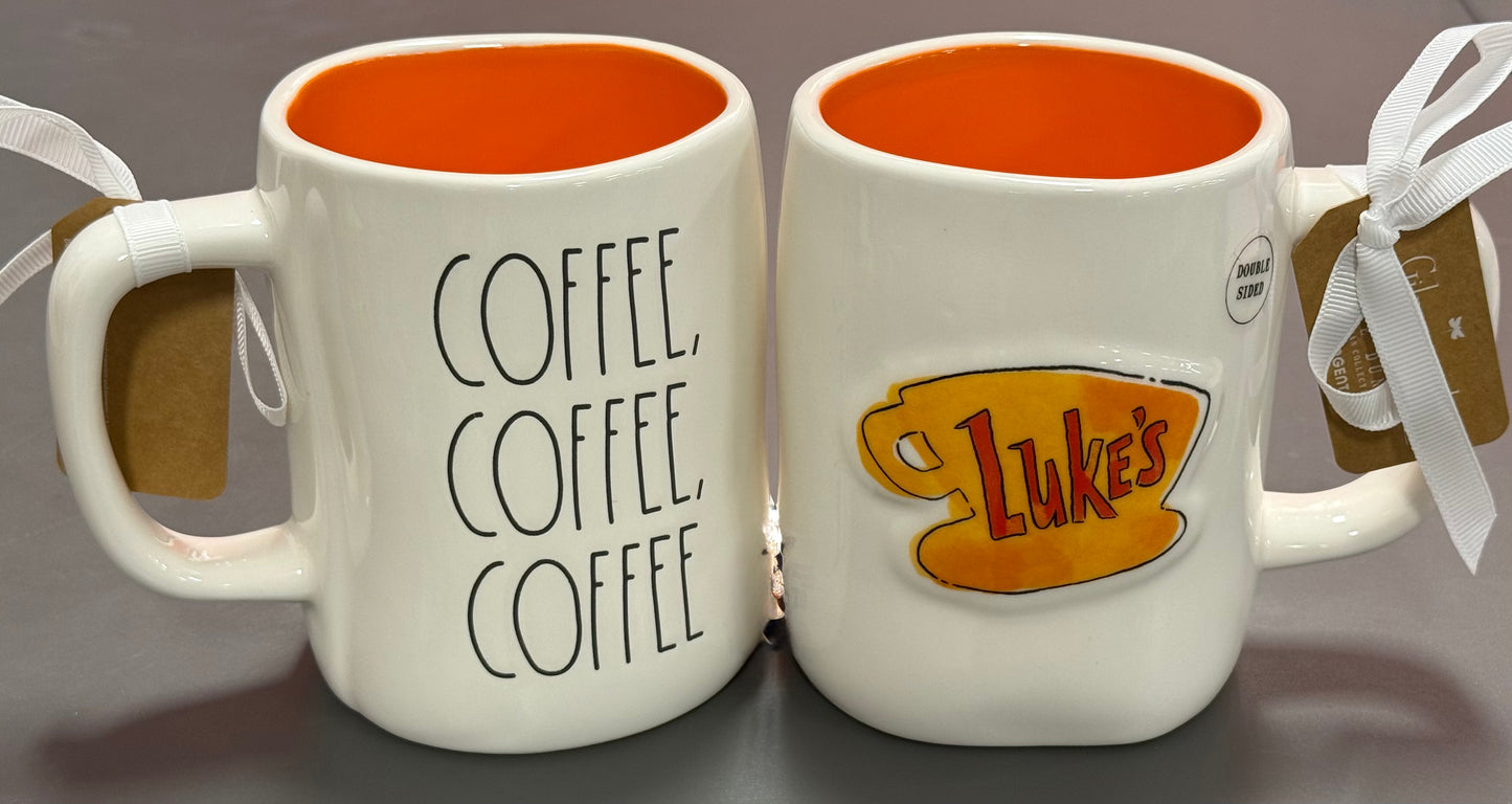 New Rae Dunn x Gilmore Girls ceramic coffee mug COFFEE COFFEE COFFEE
