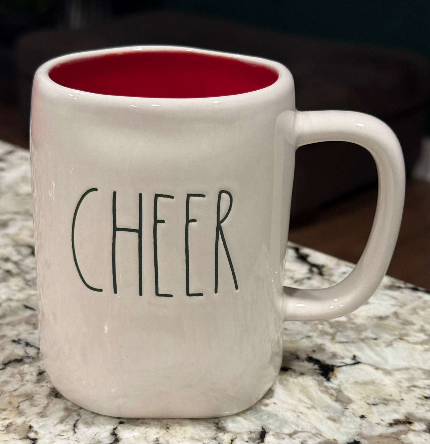 New Rae Dunn white ceramic Christmas mug CHEER