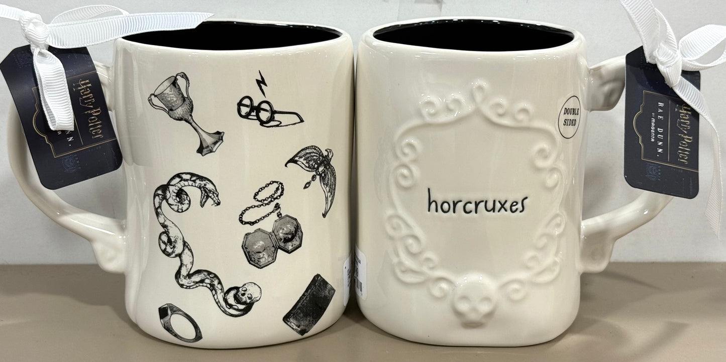 New Rae Dunn x Harry Potter ceramic coffee mug HORCRUXES
