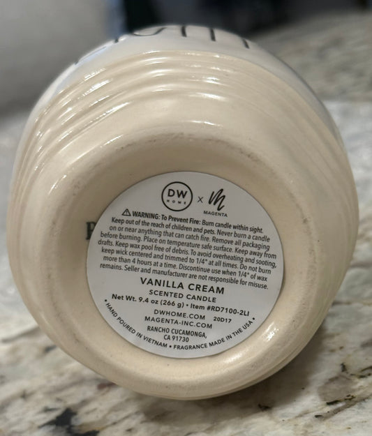 New Rae Dunn small ceramic LIGHT candle