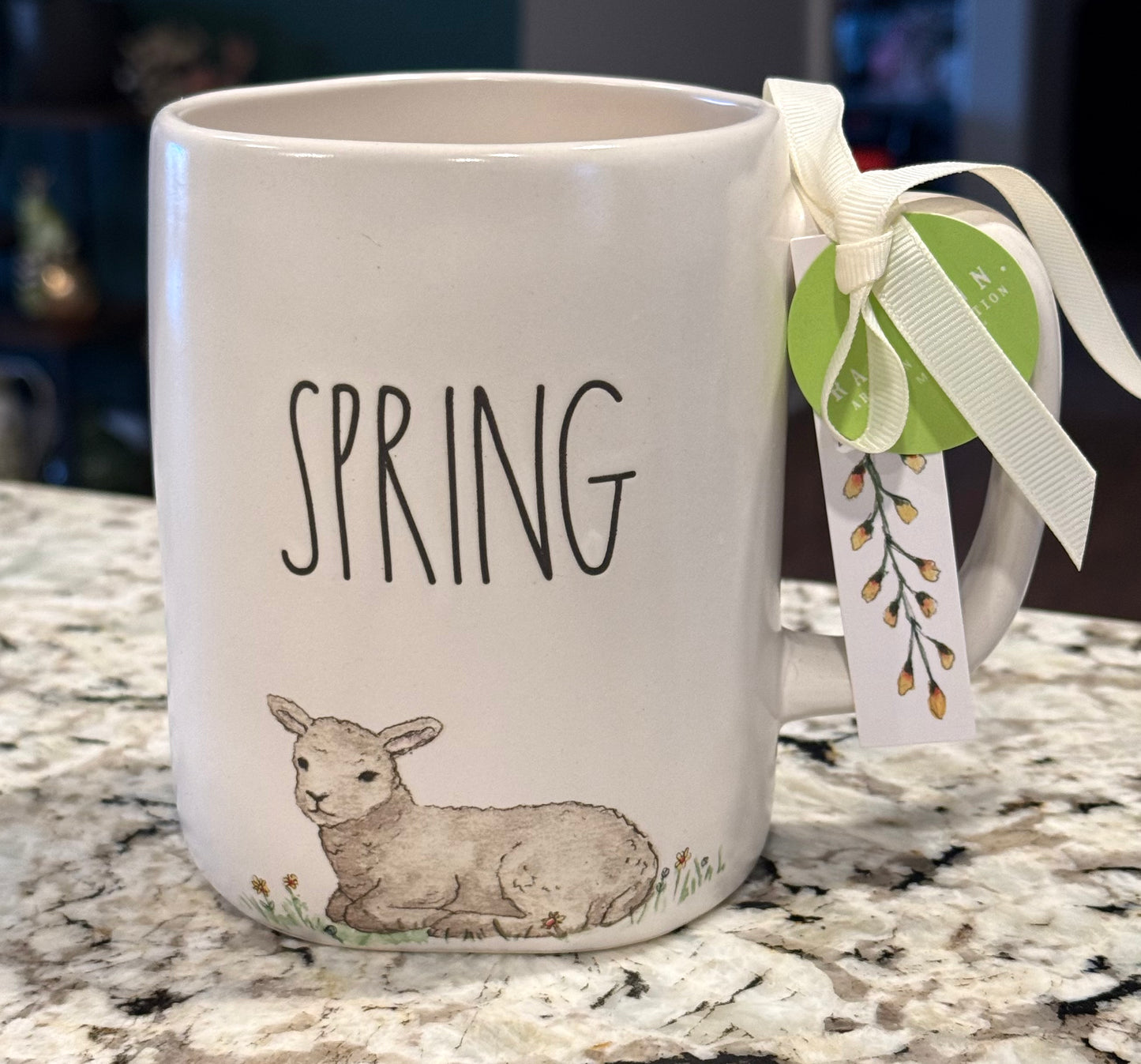 New Rae Dunn ceramic coffee mug SPRING