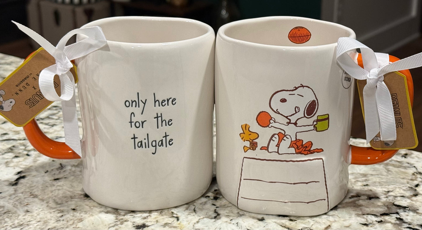 New Rae Dunn x Peanuts Snoopy ceramic coffee mug ONLY HERE FOR THE TAILGATE