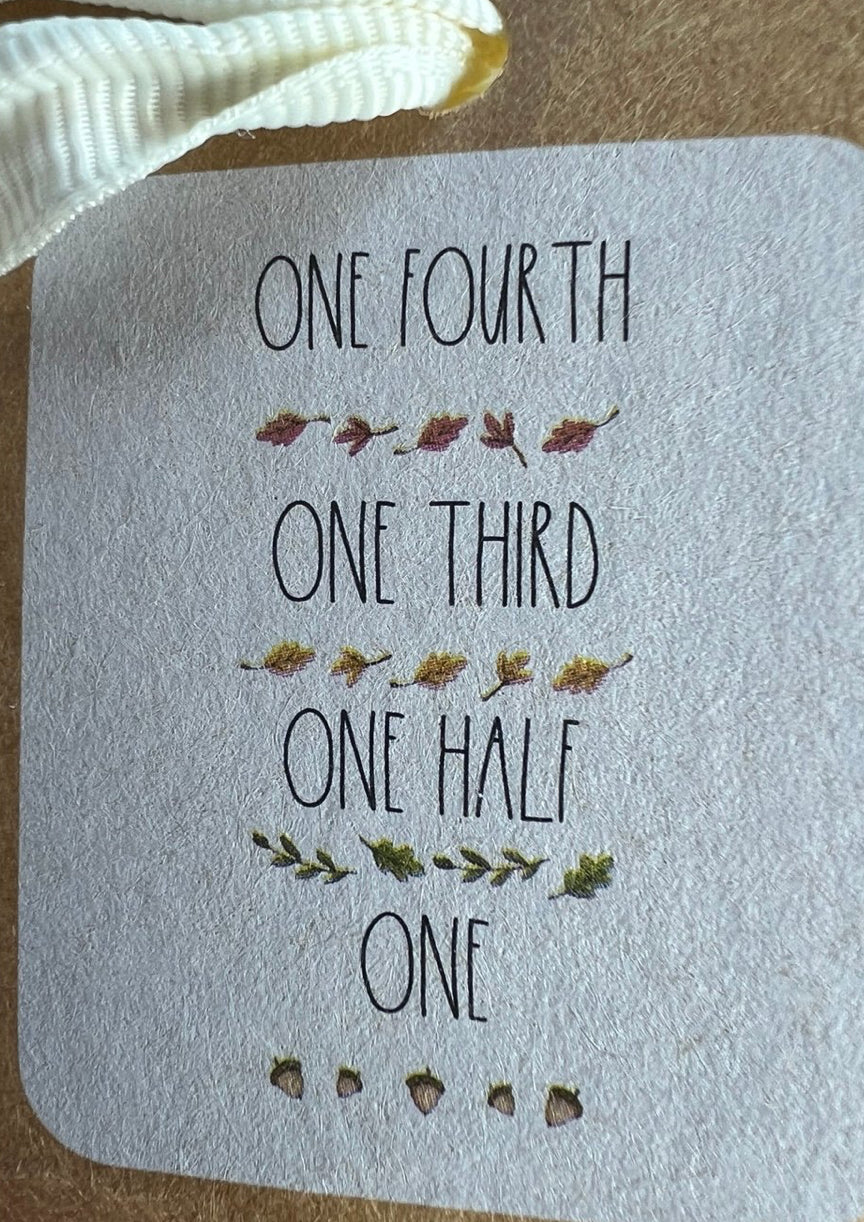 New release Rae Dunn ceramic Squirrel on side fall leaf print measuring cup set