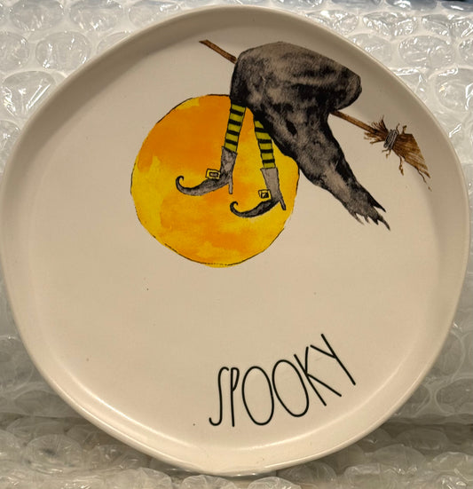 New Rae Dunn ceramic 8” SPOOKY Halloween plate
