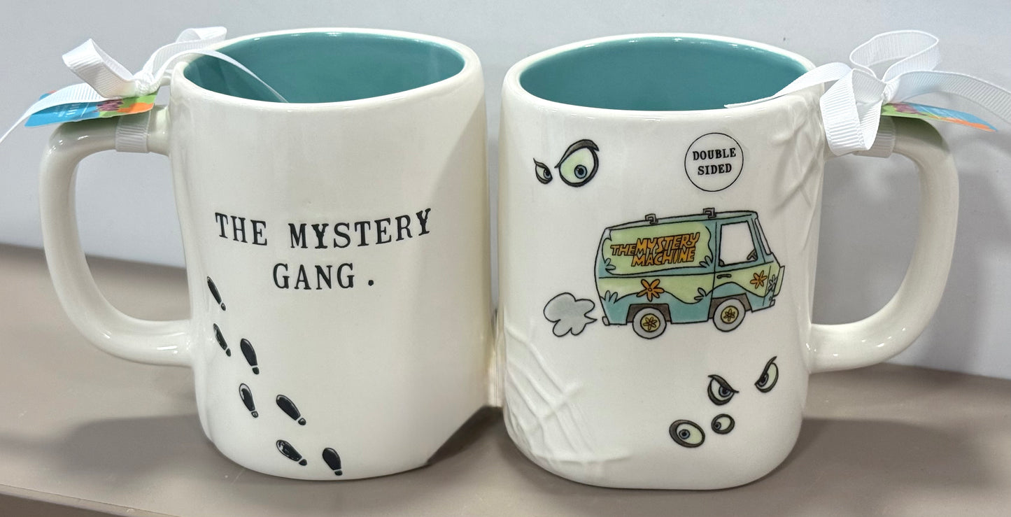 New Rae Dunn x Scooby Doo new release white ceramic Halloween coffee mug MYSTERY GANG