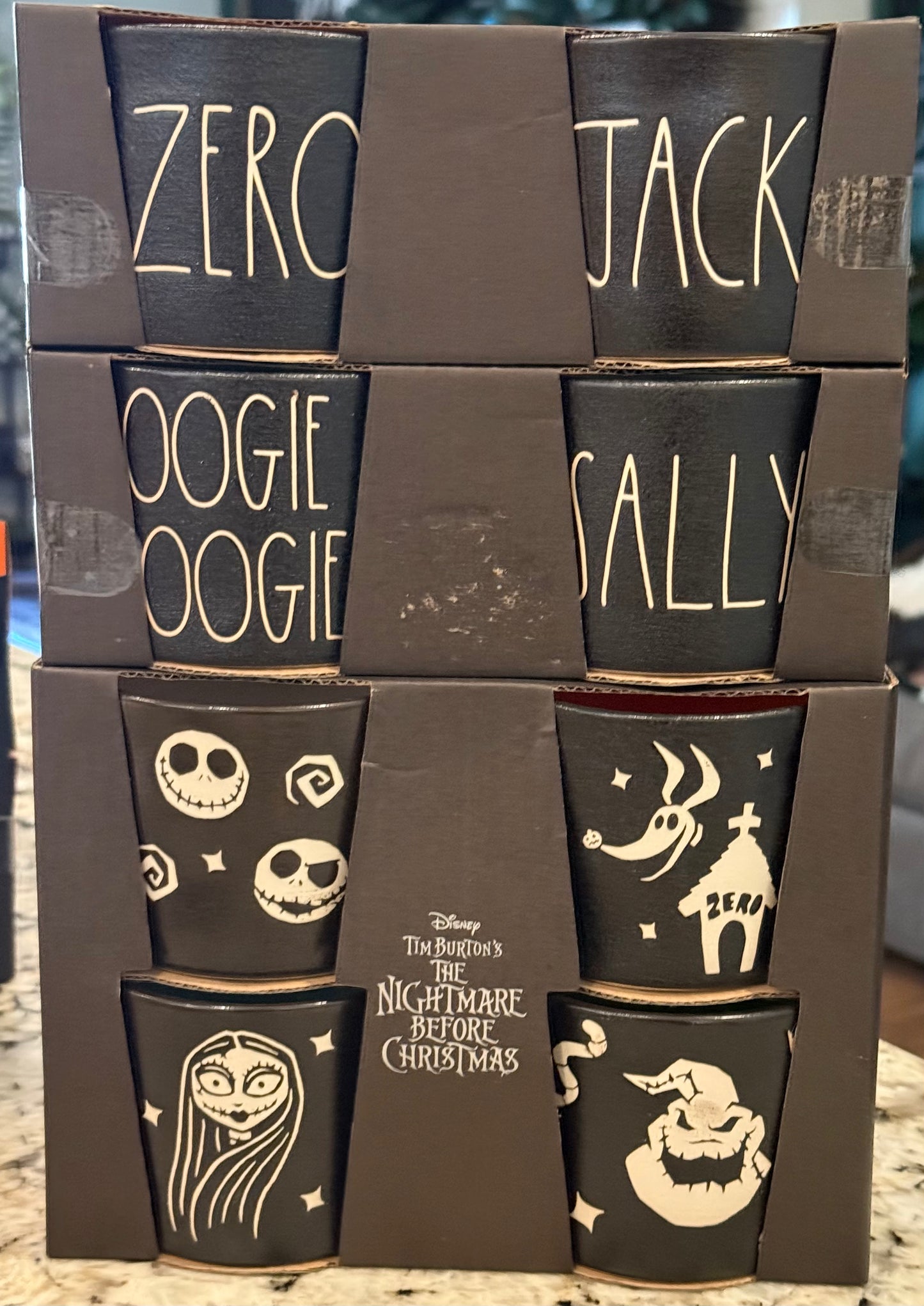 New Rae Dunn x Nightmare before Christmas ceramic ramekin cup set black matte
