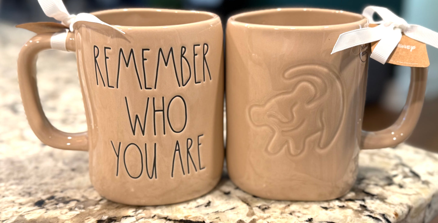 New Rae Dunn x The Lion King tan ceramic coffee mug REMEMBER WHO YOU ARE