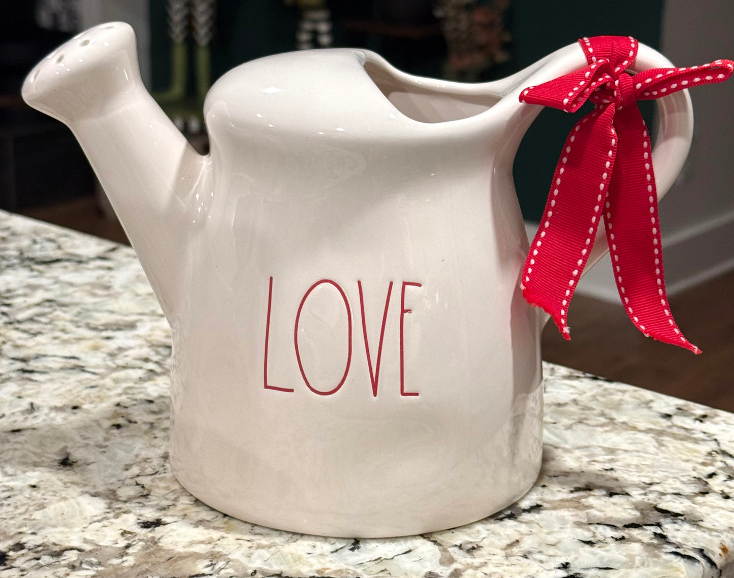 New Rae Dunn white ceramic watering can LOVE
