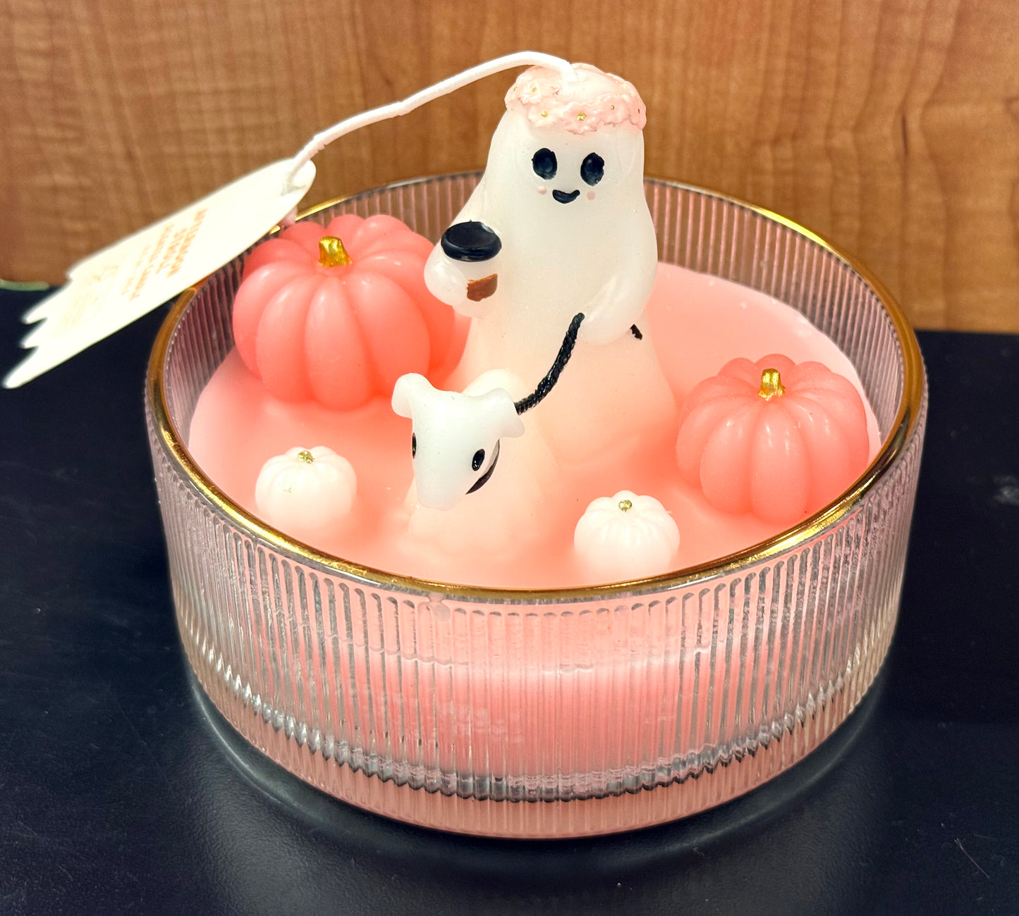 New pink viral Ghost Dog Halloween candle