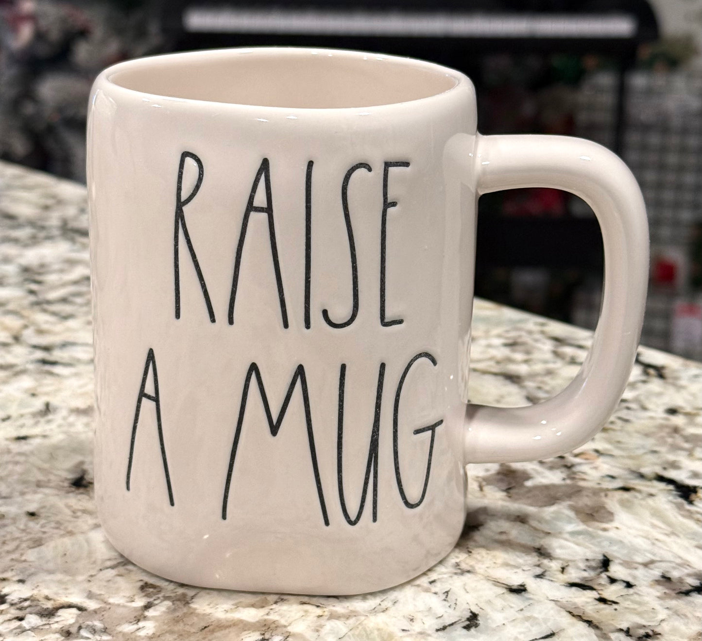 New Rae Dunn ceramic coffee mug-RAISE A MUG