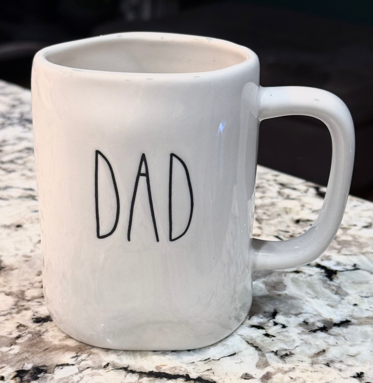 New Rae Dunn white ceramic coffee mug DAD