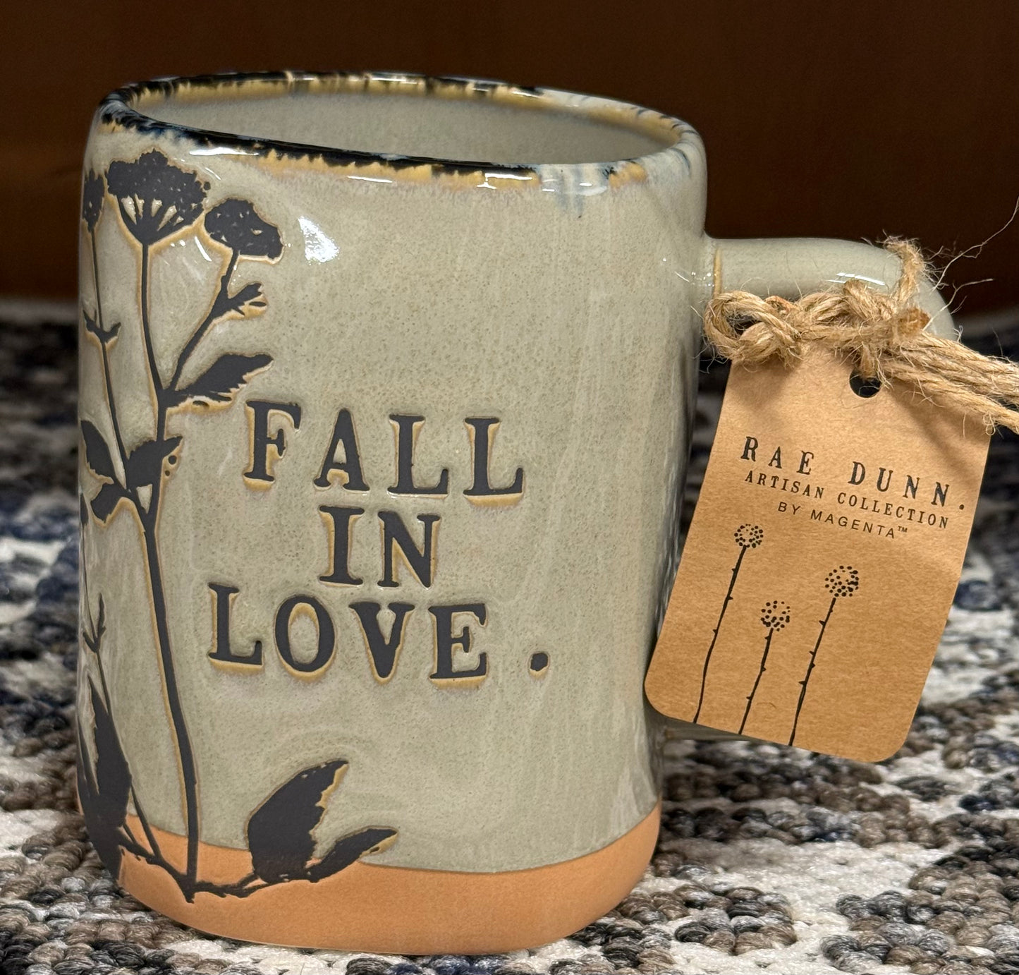 New Rae Dunn ceramic fall coffee mug FALL IN LOVE.