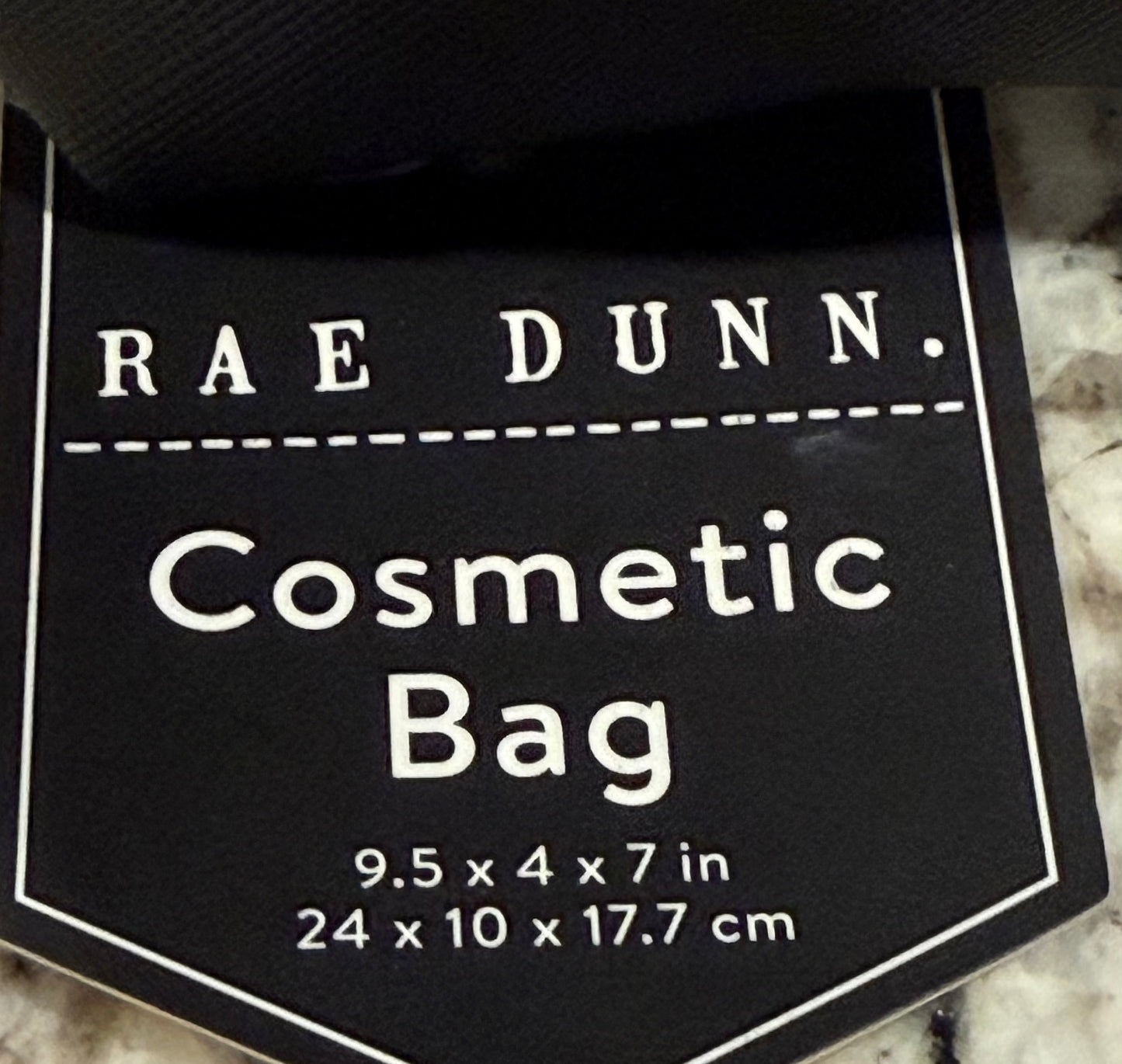 New Rae Dunn black LASHES & BROWS cosmetic bag