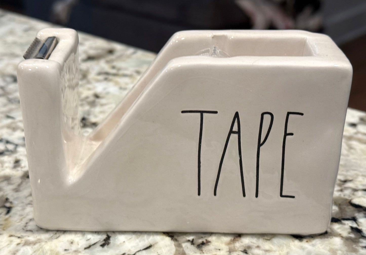 Rae Dunn white ceramic TAPE dispenser