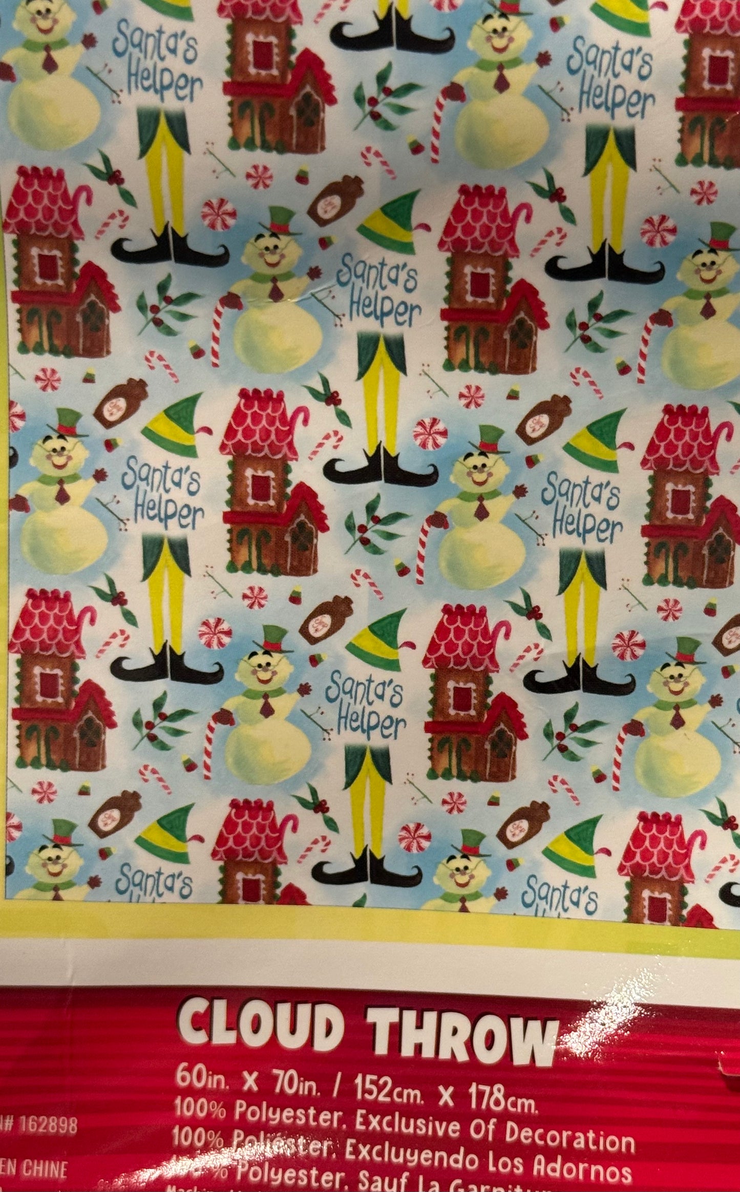 New Elf Movie green christmas movie throw blanket bedding 60x70  SANTA’S HELPER