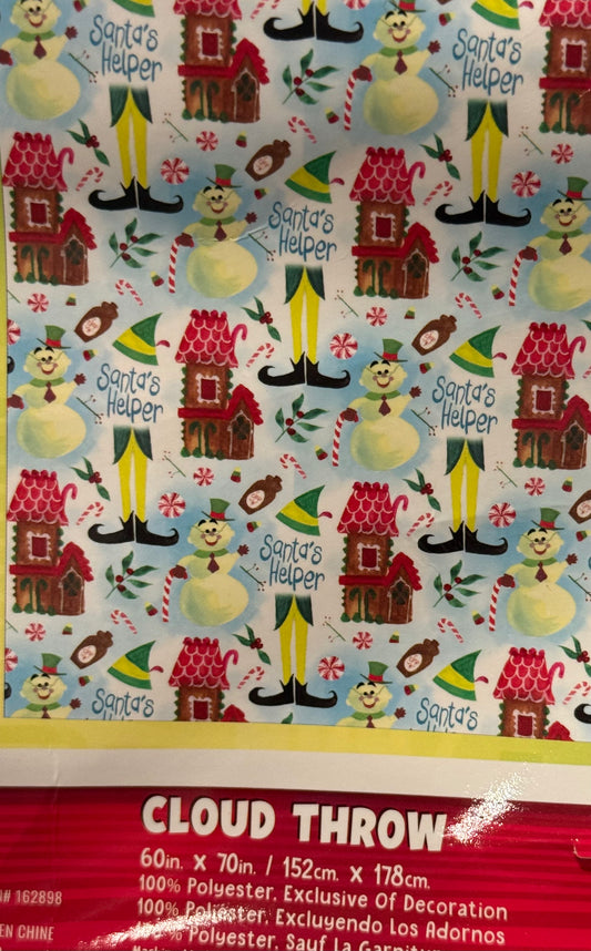 New Elf Movie green christmas movie throw blanket bedding 60x70  SANTA’S HELPER