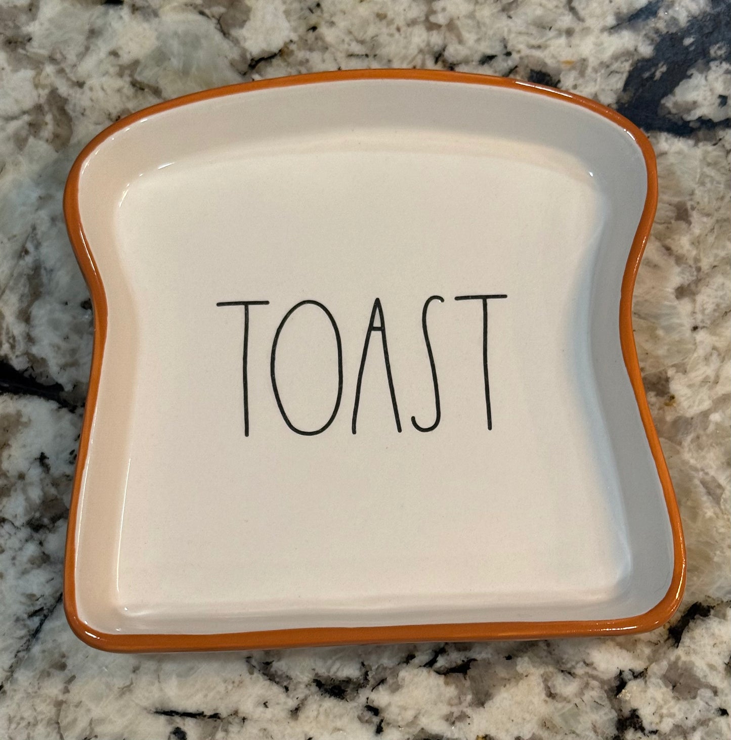 New Rae Dunn ceramic TOAST plate
