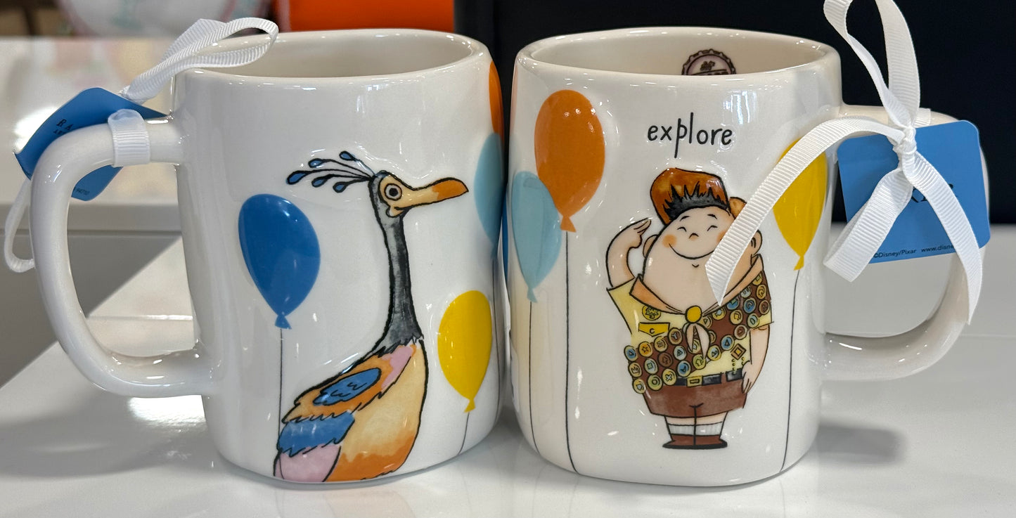 New Rae Dunn x Pixar’s UP! ceramic coffee mug EXPLORE