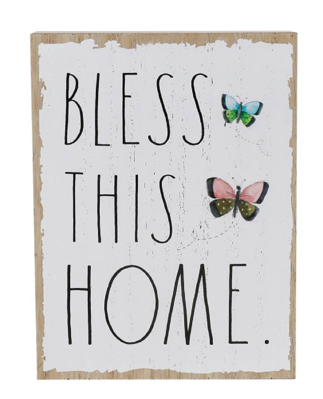 New Rae Dunn butterfly BlESS THIS HOME Desk Sign