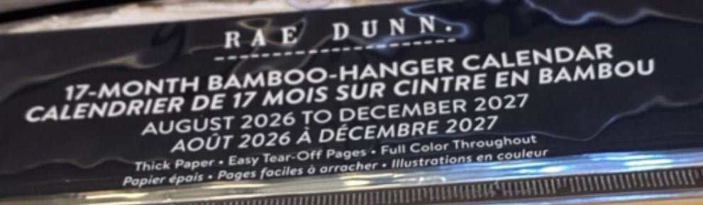 New Rae Dunn bamboo wall hanging 2026/2027 calendar