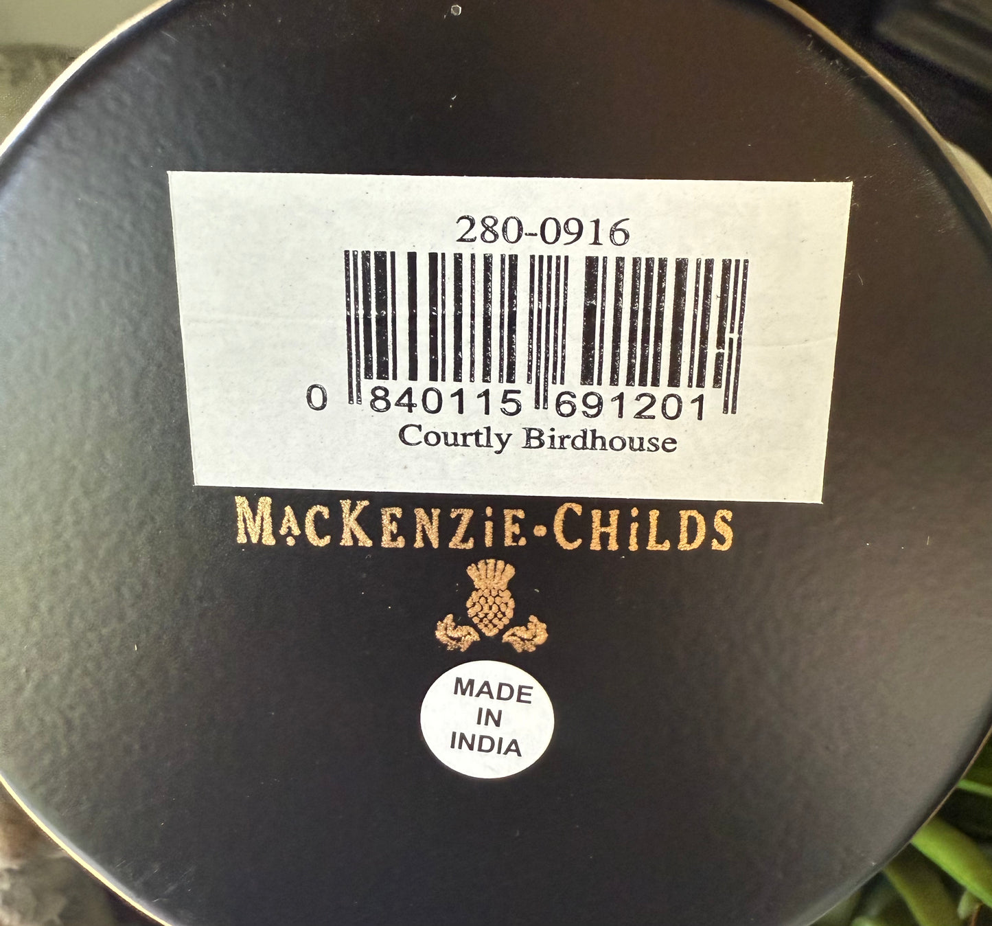 New in box Mackenzie’s Child Courtly check birdhouse